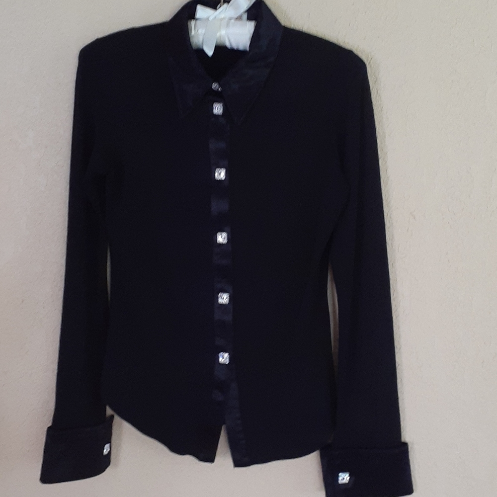 Bejeweled button up shirt